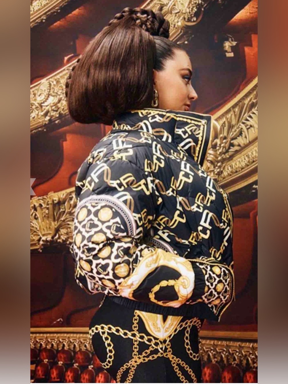 CAMILLA Printed quilted shell down jacket